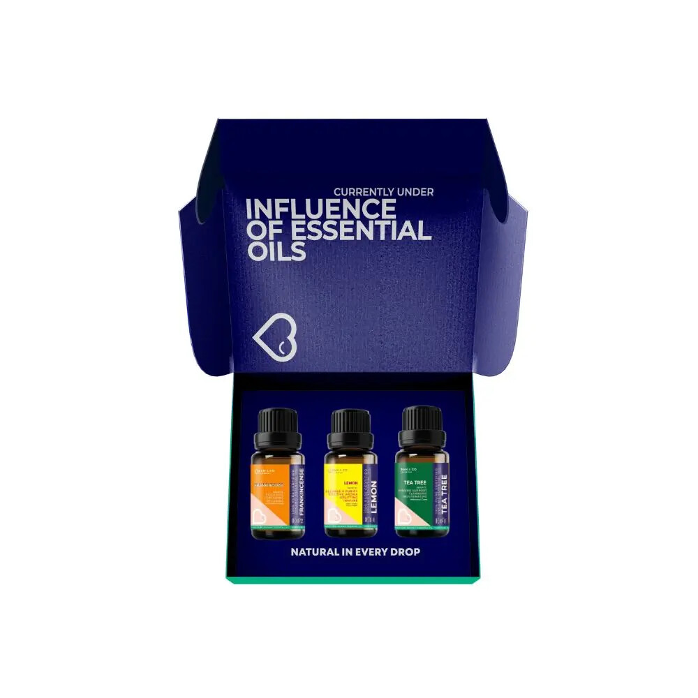 BAM & CO. IMMUNITY BOOSTER KIT CERTIFIED PURE ORGANIC ESSENTIAL OIL – 3 TYPES OF OIL (5ML/10ML)