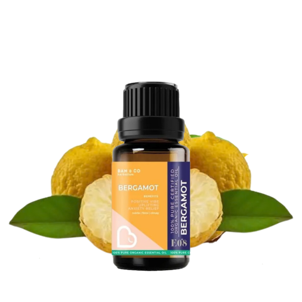BAM & CO. BERGAMOT CERTIFIED PURE ORGANIC ESSENTIAL OIL (5ML/10ML)