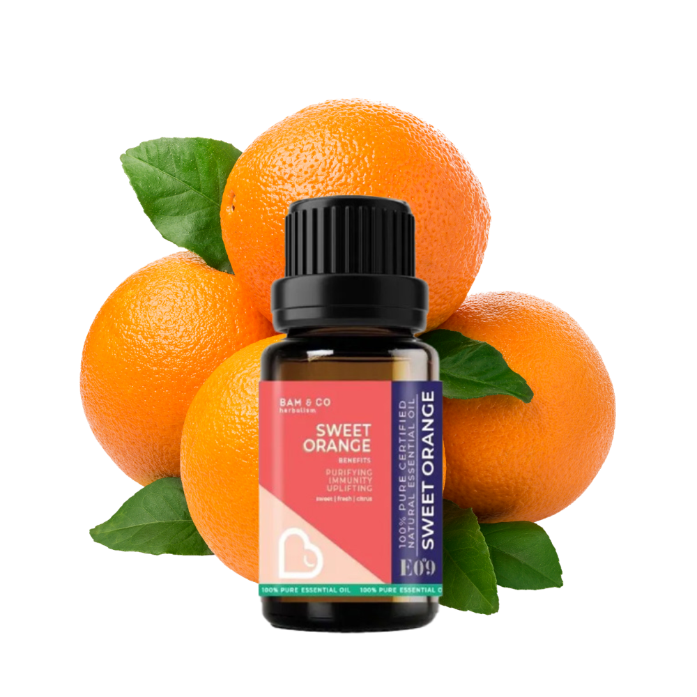 BAM & CO. SWEET ORANGE CERTIFIED PURE ORGANIC ESSENTIAL OIL (5ML/10ML)