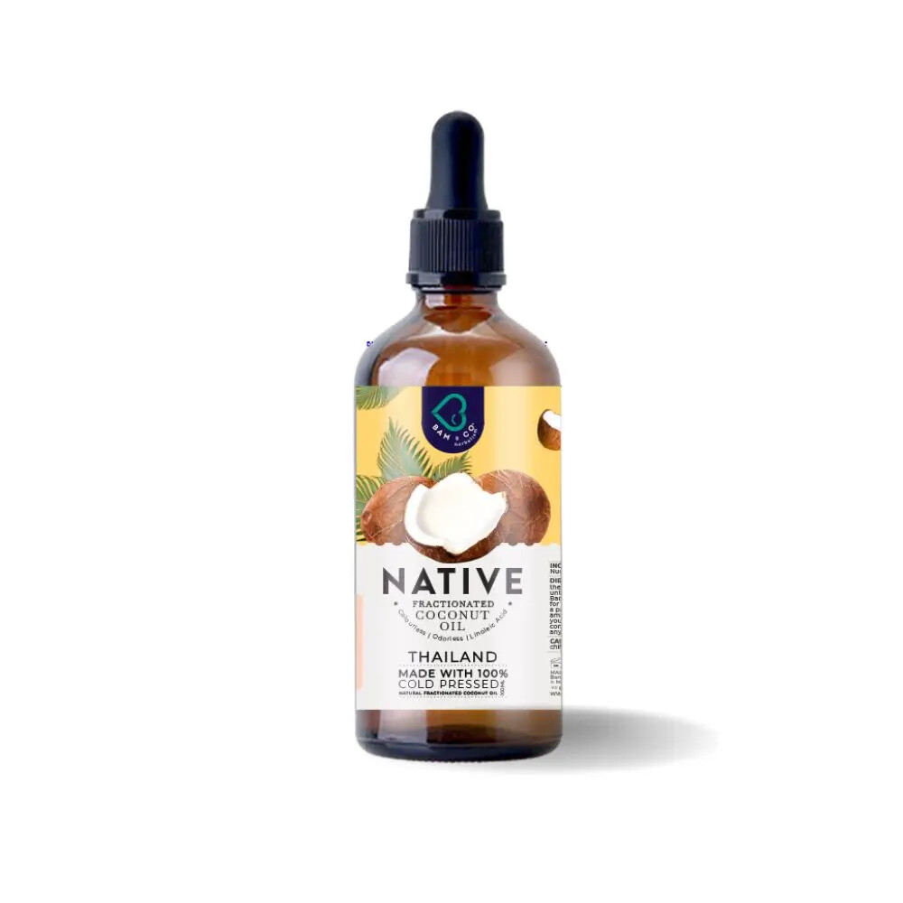 BAM & CO. NATIVE FRACTIONATED COCONUT OIL 100ML